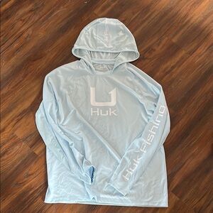 Huk Light Blue Fishing Long Sleeve Shirt